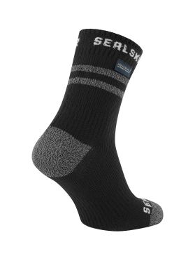 Sealskinz Mautby Warm weather Radsocken mit Hydrostop Schwarz/Grau 