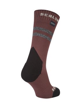 Sealskinz Runton Cold weather mid Radsocken mit Hydrostop Burgundy unisex 