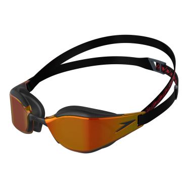 Speedo fastskin hyper elite mirror Schwimmbrille Schwarz/Rot 