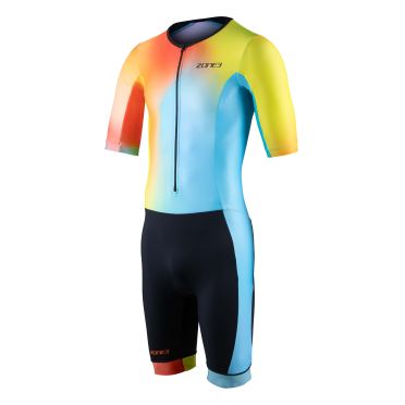 Zone3 Activate plus Kurzarm Trisuit Neon/Schwarz Herren 