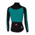 Castelli Sfida W Radtrikot lange Ärmel Türkis/Schwarz Damen  17552-921